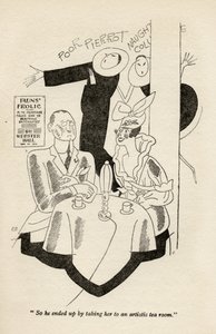 „Így végül elvitte egy művészi teázóba.” Illusztráció Anita Loos 1928-ban megjelent „But Gentlemen Marry Barnettes” című művéből.